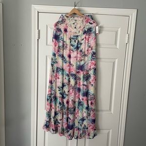 Charming Charlie Tube Top Floral Dress NWT